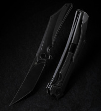 Bestech Kamoza Folder Knife Black Ti Handle Black Plain M390 Blade BT1911B picture