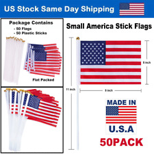5 x 8 in American Flags US Flags / Mini American Country Flag on Stick Small USA picture