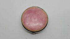 Vintage Sterling Silver Powder Guilloche Enamel Compact picture