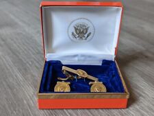 Lyndon B Johnson LBJ Ultra Rare Initialed Presidential Seal VIP Gift Cufflinks picture
