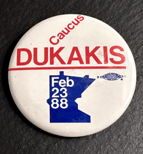 1988 MICHAEL MIKE DUKAKIS PRESIDENT POLITICAL PIN BUTTON PINBACK BADGE MINNESOTA picture