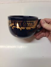 Cafe Godiva Cobalt Blue And Gold Latte Mug with Plate/Great Condition/Coffee Mug picture