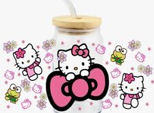 Sanario Hello Kitty 3D UV DTF Cup Wrap Transfers Stickers Labels Durable Waterpr picture