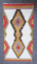 Vintage Old Navajo Indian Woven Eye Dazzler Rug Texting Weaving Wall Hanging picture