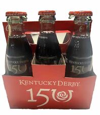 Limited Edition 150th Kentucky Derby Coca-Cola Glass Bottles 6 Pack NEW SEALED🥤 picture