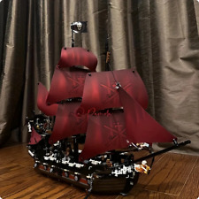 Pirates Of The Caribbean Ship Building Blocks Queen's Revenge Black Pearl Boat picture