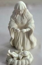 Kneeling Madonna With Baby Jesus Creamy Off White  Figurine #66 picture