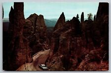 Postcard View Of Needles Highway South Dakota picture