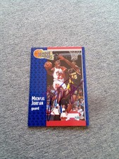 Michael Jordan Chicago Bulls Hand Signed Autograph Basketball Card COA picture