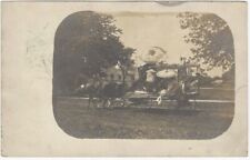 1909 Horse Drawn Float with Japanese & American Flags Real Photo Postcard picture