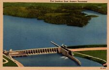 Tennessee Fort Loudoun Dam Eastern TN  Vintage Linen Postcard picture