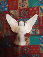 Vintage Porcelain Kneeling Praying Angel White 3