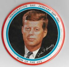 JFK 1961 PRESIDENT INAUGURATION POLITICAL BUTTON PINBACK 6 inch picture