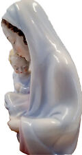 Vintage Madonna & Child Porcelain Figurine Germany Made? Blond Hair Blue Eyes 9