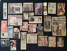 MADONNA Middle East VINTAGE Turkish MAGAZINE, NEWSPAPER CLIPPINGS RAREST HTF picture