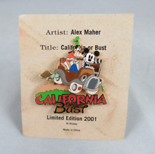 Disney Disneyland Pin - Mickey Mouse and Goofy California or Bust Artist Choice picture