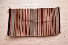 Antique Navajo Rug Textile Native American Indian Striped 38x20 Weaving Vintage picture