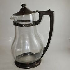 Historic Landmark The Drake  Hotel Silver & Glass Pitcher 11 In. Movie Star Vtge picture