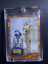 2022 Topps Chrome Sapphire Star Wars R2-D2 and C-3PO ORANGE /25  #118 picture