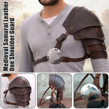 Medieval Viking Single Shoulder Armor PU Leather Gladiator Knight Pauldrons picture