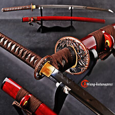 40'' Rosewood Clay Tempered T10 Steel Katana Japanese Samurai Razor Sharp Sword picture
