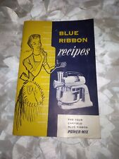 Rare Vintage 1950s Camfield Blue Ribbon Recipes Power Mixer Cook Booklet 28 page picture