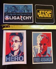 Jimmy Dore Stickers Anti War lot of 4 #FREE ASSANGE Oligarchy Obama Clinton Bush picture