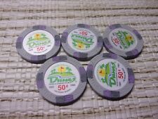 DUNES 50 CENT Poker Chips 5 CHIPS picture