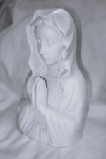 vtg SANMYRO Virgin Mary 50s Japan BISQUE WHITE Madonna Figurine LAMP (no light) picture