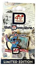 Rare Disney World Pin 40th Anniversary Stitch LE 1500 Concept Art Castle picture