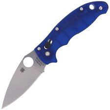 Spyderco Manix 2 FRCP Blue, CTS BD1N PlainEdge (C101PBL2) picture