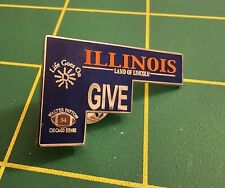 Vintage Walter Payton Illinois Life Goes On, Give Enameled Lapel Pin picture