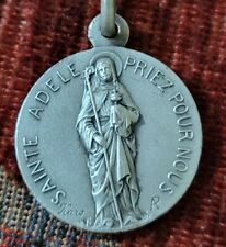 St. Adele Sterling Vintage & New Holy Medal Religious France Catholic A. Penin picture