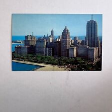 Drake Hotel Chicago Vintage Postcard Lake Michigan Shoreline City View picture