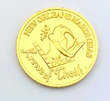 2022 Krewe of Thoth Gold Plated Thick Bronze Doubloon picture