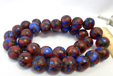 Vintage Trade Beads Very Unique Color Beaded Strand Necklace 20mm picture