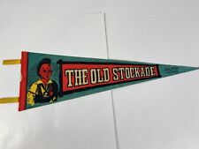 Vintage 1977 The Old Stockade Galena Illinois￼Pennant 25” Inches picture