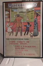 Vtg Framed Elect Railway House London Underground poster Bournehall 1976 repro picture