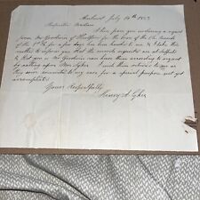 1853 Suffield CT Genealogy Letter Written by Amherst College Building Architect picture