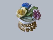 Vtg Royal Adderley Bone China Porcelain Floral Flowers on metal stand England picture