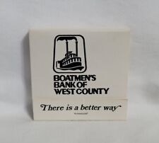 Vintage Boatmen's Bank of West County Matchbook Ballwin MO Advertising Full picture