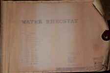 Vintage Cooper Bessemer Grove City Water Rheostat Blueprints 16 Sheets 1957 picture