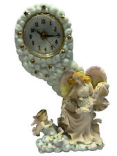 Porcelain vintage ANGEL IN CLOUDS CLOCK picture