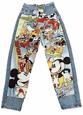 Vintage Disney Jeans Colourful Graphic Mickey Mouse And Friends Women’s  Size 6 picture