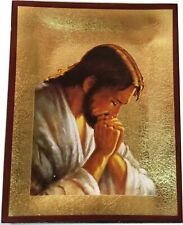 Lord teach us how to pray Icon with sheets of Gold (Lithography) - ( 5x4 inches) picture