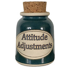 Dr. Brophy's Word Apothecary Jar ATTITUDE ADJUSTMENT Pottery Vintage 90s HP picture