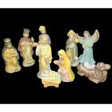 Nice Vintage Ceramic 9 piece Nativity unbranded 6