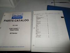  International CUB CADET MODEL 182  82 Series TRACTOR ILLUSTRATED PARTS LIST  picture