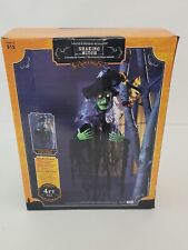 Gemmy Halloween Animated hanging Sound and Activated Witch w/ light up Eyes Work picture
