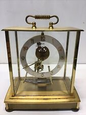 Kundo Kieninger & Obergfell Skeleton Electronic Brass Clock Germany As Is picture